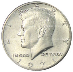1/2 доллара (50 центов) 1971 года США