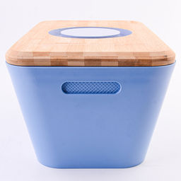 04-043-B Хлебница с разделочной доской-крышкой, голубая (х4) - Mayer&boch фото 2