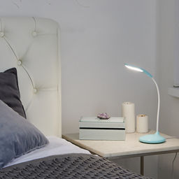 TLD-558 Blue/LED/280Lm/5000K/Dimmer Светильник настольный, 3W. Сенсорный выключатель. Голубой. ТМ Uniel