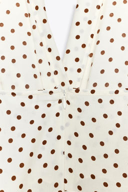 HALTER JUMPSUIT WITH POLKA DOTS - Zara фото 15
