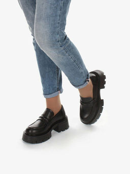 03-C1815-1 BLACK Лоферы женские (натуральная кожа) - Фабричный китай фото 3