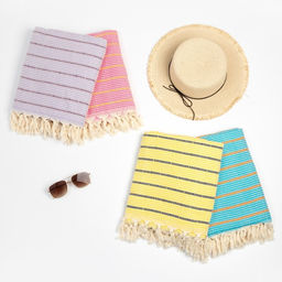 Пештемаль Полосы 100х180 см, голубой - Lovelife фото 5