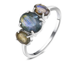 Кольцо, лабрадорит, Вивьен