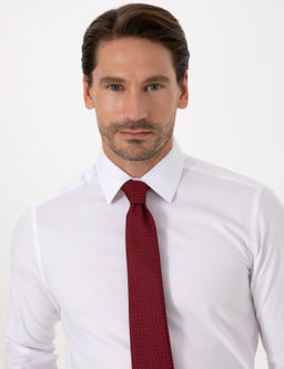 Beyaz Slim Fit %100 Pamuk Klasik Yaka Oxford G_mlek - Cacharel фото 2