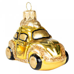 Елочная игрушка фигурка стеклянная Машина Опель-5 7,5х6,7х6,7см, ручная художественная роспись, подарочная упаковка (Россия)