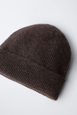 100% CASHMERE RIBBED BEANIE - Zara фото 2