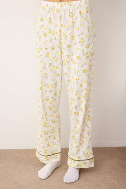 Trendyolmilla Pembe %100 Pamuklu Cicekli Biyeli Orme Pijama Tak?m? THMAW25PT00202  фото 15