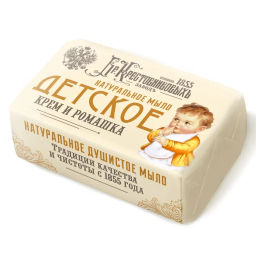ДЛЯ ДЕТЕЙ мыло туалетное 190гр Кремъ и Ромашка