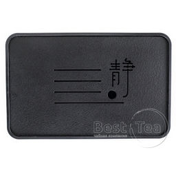 Чабань прямоугольная (крышка резная - иск.камень) Беззвучная Мелодия, черный поддон - Fujian Province Guang Fu Tea фото 3
