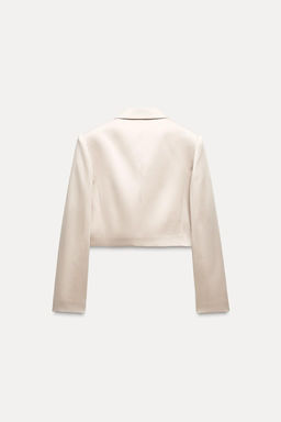 CROPPED SATIN BLAZER - Zara фото 4