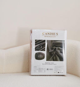 КПБ Candies Бархат Сатин с простыней на резинке по кругу CANBSR01 Семейный