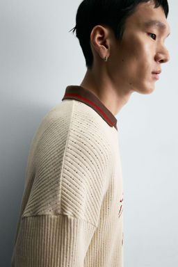 RETRO STRUCTURED FOOTBALL POLO SHIRT - Zara фото 6