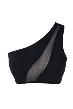 Siyah Mesh Detayl? Tek Omuz Bikini Ustu TBESS26BU00005