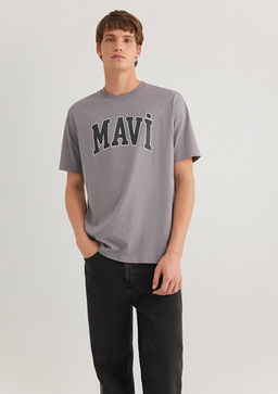 Mavi Logo Bask?l? Gri Tisort фото 3