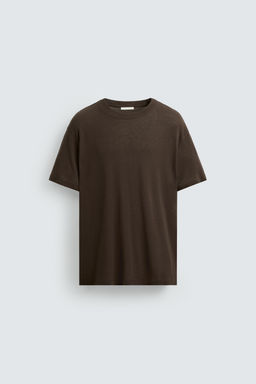 TEXTURED COTTON T-SHIRT - Zara фото 6