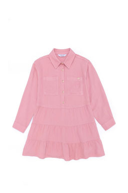 U. S. Polo Assn Пудровое тканое платье для девочки - U.s. polo assn фото 6
