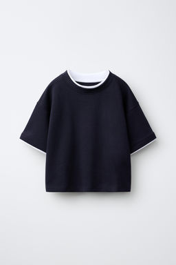 CAMISETA DOBLE INTERLOCK / Marino