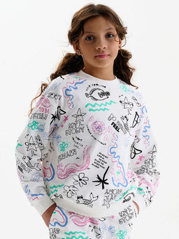 PELICAN, толстовка для девочек, Молочный