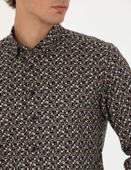 Siyah Slim Fit Uzun Kollu G_mlek - Pierre cardin фото 7