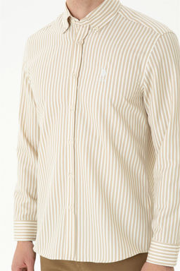 U. S. Polo Assn Мужская рубашка с длинным рукавом Stone - U.s. polo assn фото 6