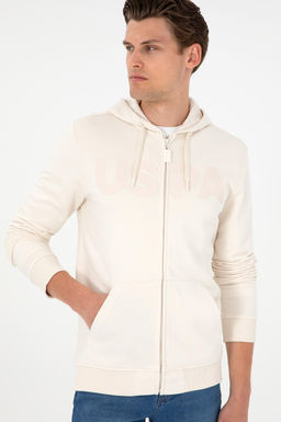 Мужской кремовый свитшот - U.s. polo assn фото 3