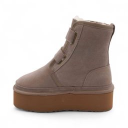 Ботинки из натуральной кожи на меху R-62M бежевые