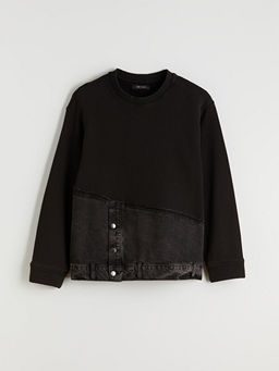 Bisiklet Yaka Oversize Kad?n Sweatshirt