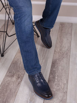 Слиперы мужские от производителя/ Лоферы/ Мокасины на все случие жизни 1507-03-L1 Темно-синий - Piniolo фото 2