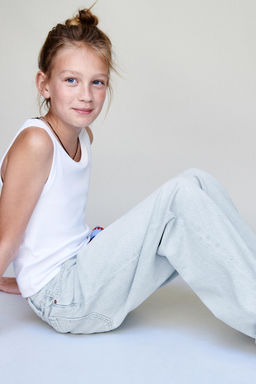 JEANS WIDE LEG / Azul claro - Zara фото 4