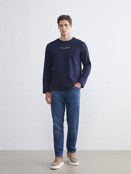 Bisiklet Yaka Erkek Sweatshirt