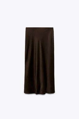 SATIN MIDI SKIRT - Zara фото 13