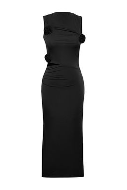 TRENDYOLMILLA Limited Edition K?rm?z? Gul Detayl? Orme Elbise TPRSS25EL00180 фото 7