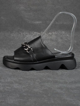 08-PEA122-1 BLACK Босоножки женские (натуральная кожа)