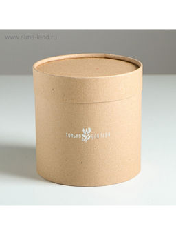 Коробка подарочная шляпная из крафта, упаковка, «Только для тебя», 15×15×15 см