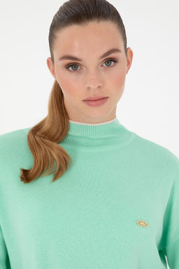 Женский мятный свитер с высоким воротником Неожиданная скидка в корзине - U.s. polo assn фото 2