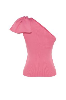 Trendyolmilla Pembe Tek Kol Fiyonk Detayl? Triko Bluz TPRSS22BZ0166 фото 9