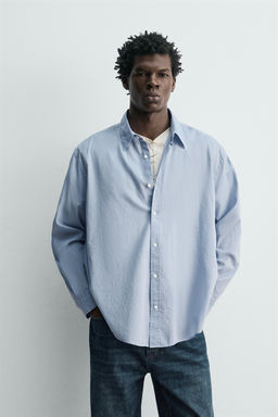 CAMISA VOILE ALGOD?N / Celeste - Zara фото 2