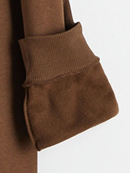 Bisiklet Yaka Erkek Kal?n Sweatshirt