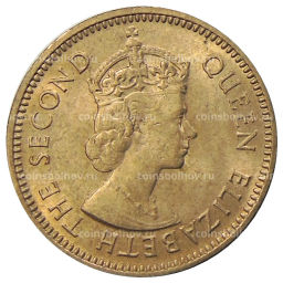 Монета 1/2 цента 1955 года Британские Восточные Карибы