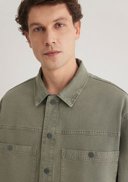 Cep Detayl? Yesil Gomlek - Mavi фото 5