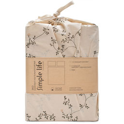 КПБ Чистый хлопок 2,0 спальный с европростыней, наволочки 50х70, поплин, 100% хлопок, Вивьен Пододеяльник 177х215 с прорезью, простыня классическая 215х240 подшита с 4-х сторон, наволочки 50х70 с клапаном - 2 шт - Традиция фото 11