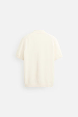 TEXTURED PIQUE KNIT POLO SHIRT - Zara фото 17