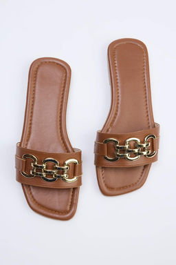 Taba Gold Zincir Detayl? Kad?n Terlik TAKSS26TE00022