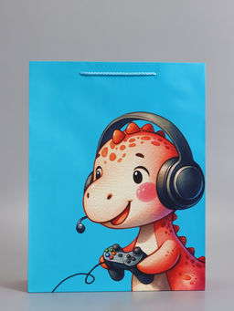 Пакет подарочный ламинированный «Маленький динозаврик», 33×42.5×10 см