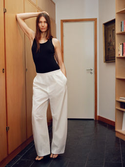 Pantalones de algod?n con pernera de barril - H&m фото 6