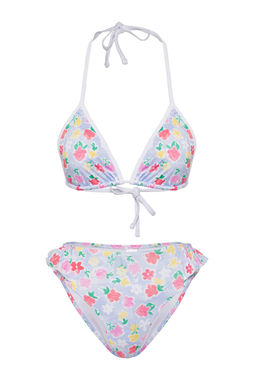 TRENDYOLMILLA Cicek Desenli Ucgen Biyeli Yuksek Bel Regular Pretty Bikini Tak?m? TBESS25BT00042 фото 6