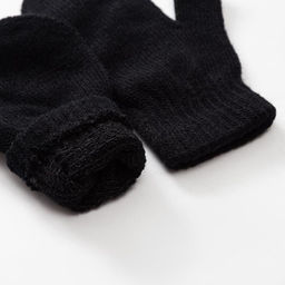 Варежки детские однослойные MINAKU «Однотонные», чёрные, размер 15 (6-8 лет)