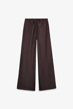 ZW COLLECTION 100% LINEN PALAZZO TROUSERS - Zara фото 16