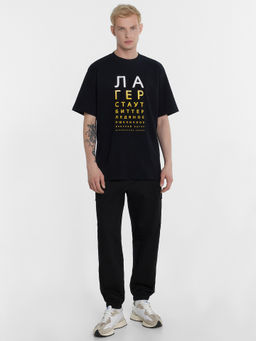 Футболка мужская черная с надписью лагер стаут биттер ледяное пшеничное черный +печать6 111846 - Mark formelle фото 3