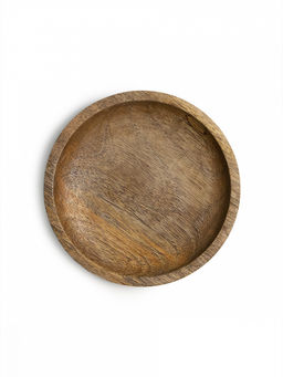 Блюдо сервировочное деревянное D15 коричневый дерево манго